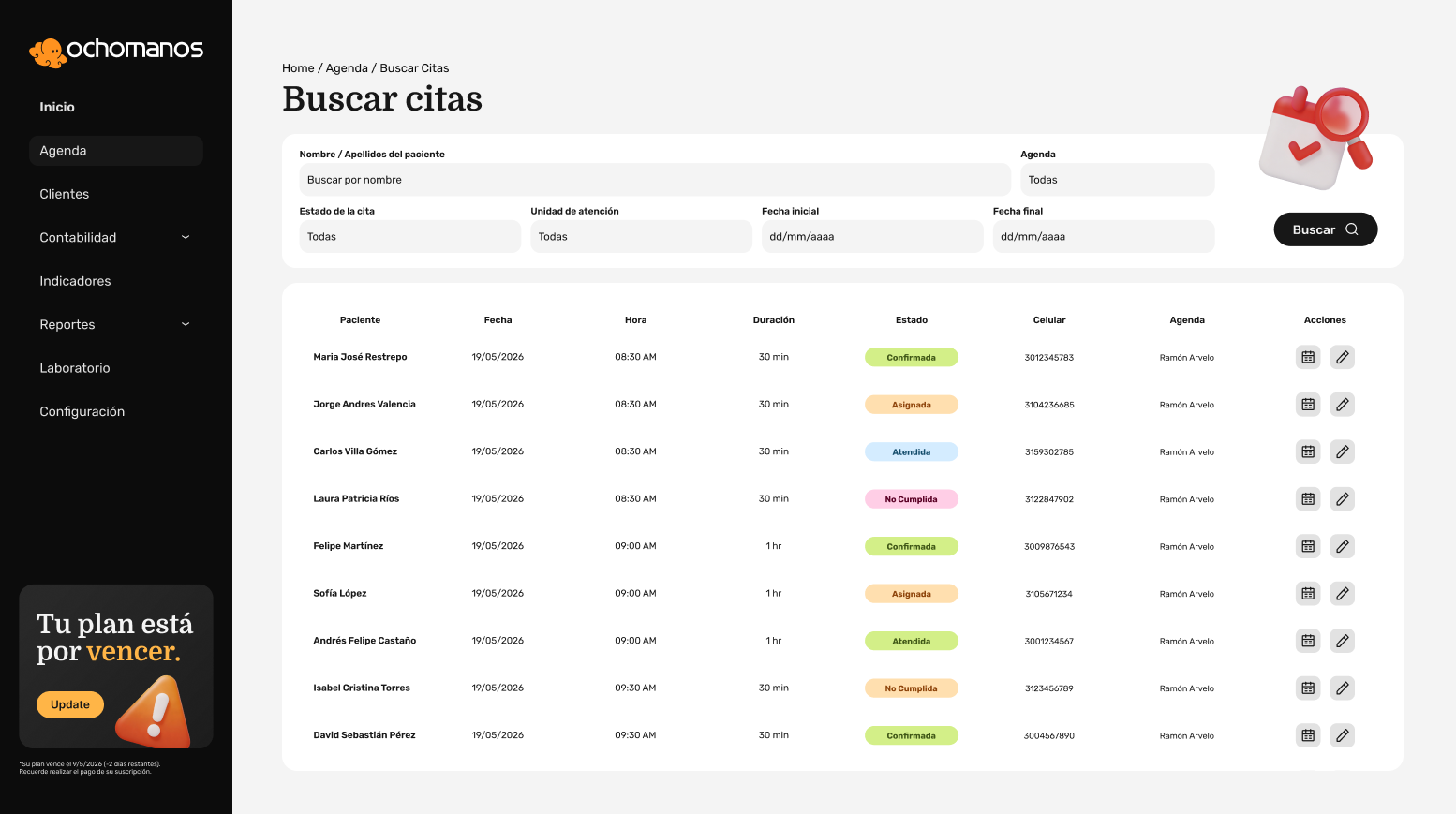 Agenda de OchoManos
